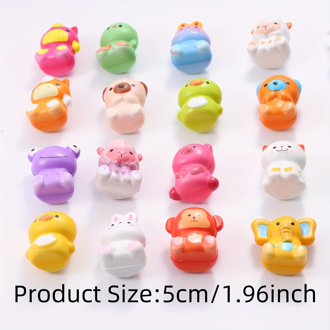 18Pcs Mini Animal Squishy Toys Party Favors Gift Game Prizes Toys