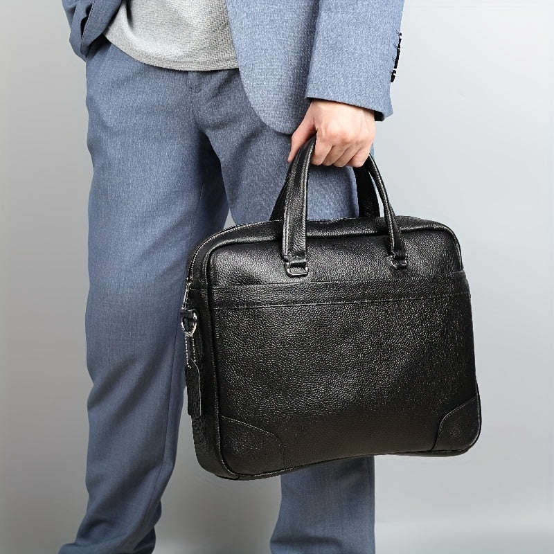 Genuine Leather Business Laptop Briefcase