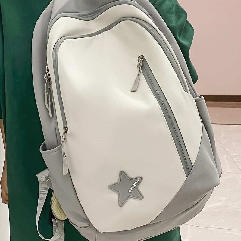 Large Capacity Retro Style Backpack Lightweight with Laptop Compartment