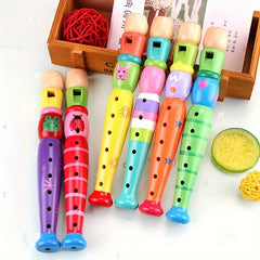 Kids Wooden Cartoon Flute Recorder - Perfect Christmas Gift for Music Lovers