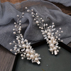 2pcs Pearl Branches Hair Clips Girls Party Fairy Bridal Fresh Hair Accessories