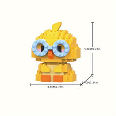 2" Mini Animal Building Blocks Set - Desk Decor & Gift Idea - Mixed Colors