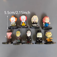 Creepy Horror Character PVC Toy Dolls Set for Halloween Decor