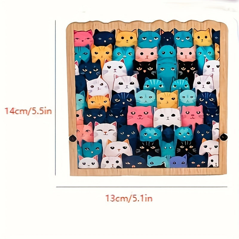 Difficult Cartoon Cats Jigsaw Puzzle Pegged Puzzles for Christmas