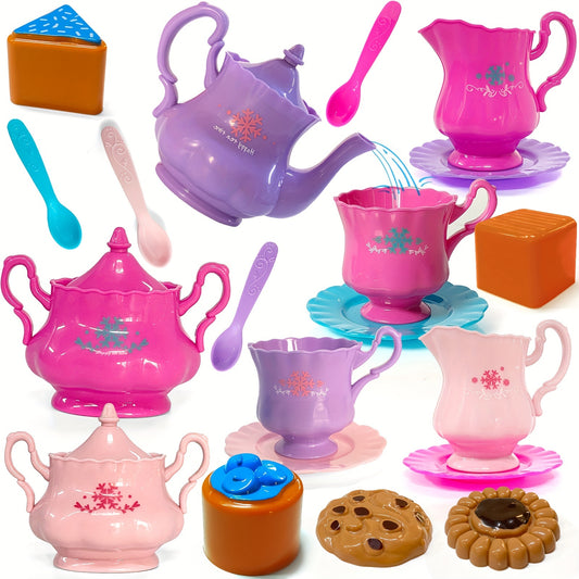 Tea Party Set Tea Set Kettle Cookies Play Food Accessories Toy For Toddlers