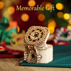 Wooden Puzzle Mechanical Treasure Box Model DIY Brain Teaser Project