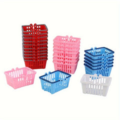 4pcs Mini Shopping Basket Toys Supermarket Basket Dollhouse Decor Furniture