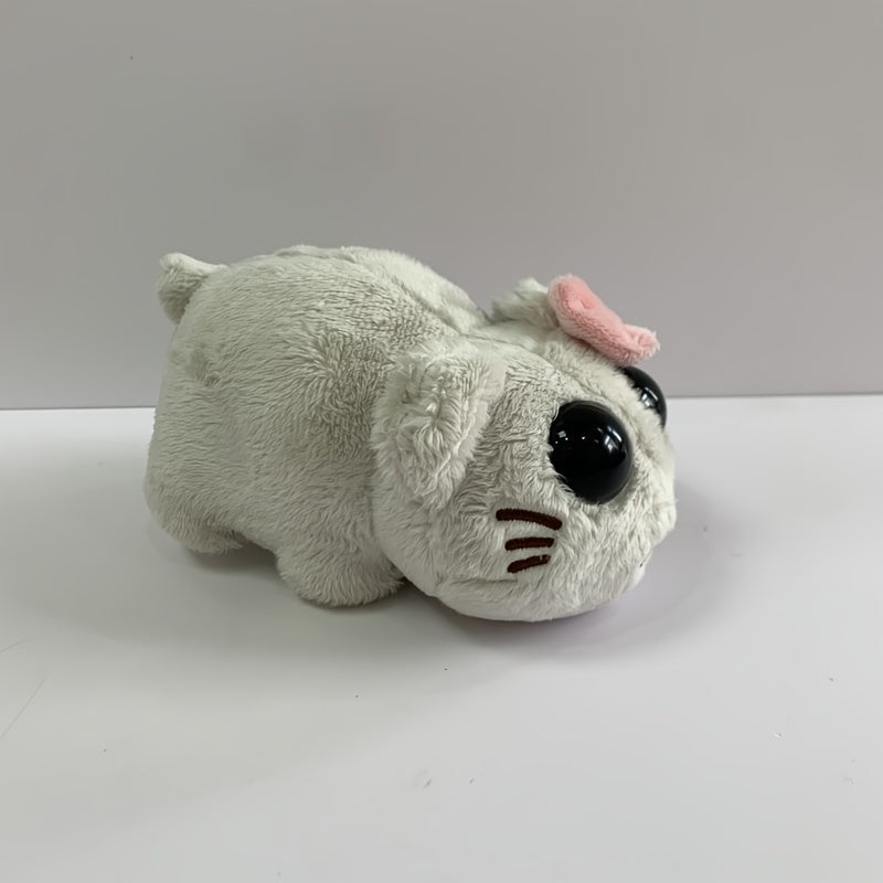 Gray Hamster Plush Toy with Soothing Music