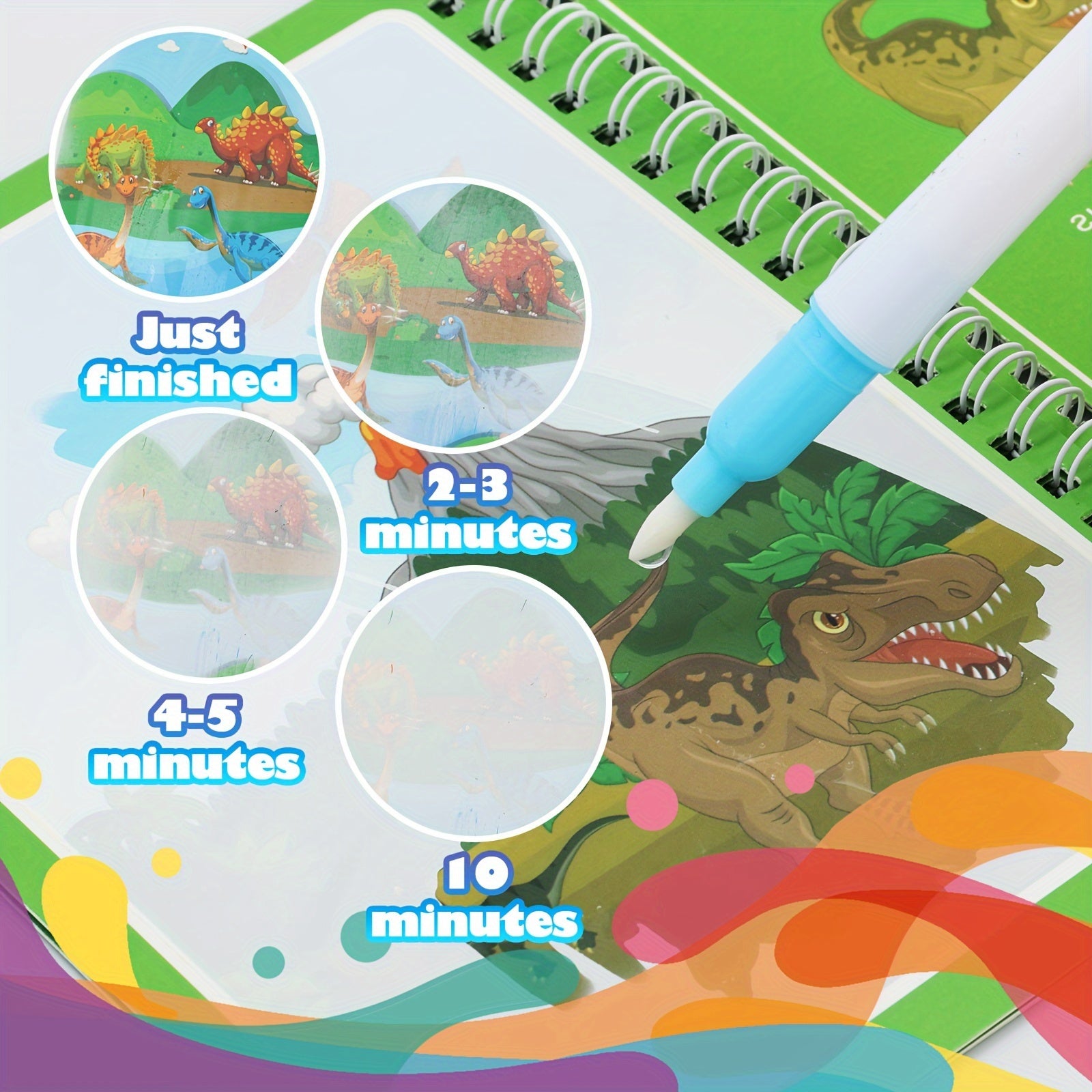 4pcs Reusable Water Coloring Books Paint with Water Educational Tool