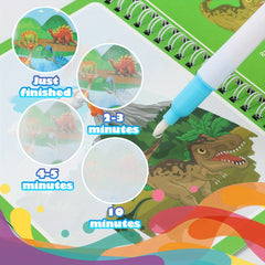 4pcs Reusable Water Coloring Books Paint with Water Educational Tool