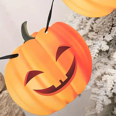 2 Pack Halloween Pumpkin Banner Festive Paper Jack o Lantern Garland