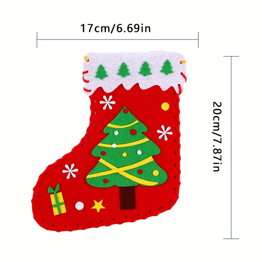 Christmas DIY Socks Decoration Candy Bag Children's Handbag