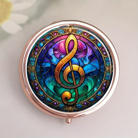 Rose Gold 3 Compartment Pill Box Case Portable Tablet Vitamin Holder