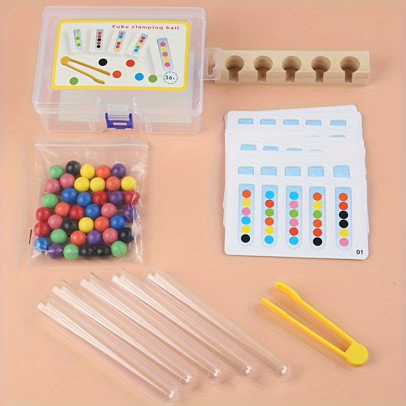Test Tubes Clip Bead Toys for Baby Hand Fine Motor Skills