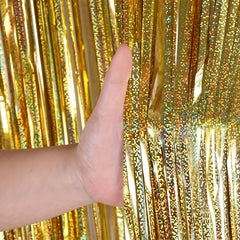 Rose Gold Tinsel Fringe Streamer - Glamorous Party Decor