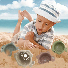 Cartoon Fish Stacking Cups Set for Kids Bath & Pool Play