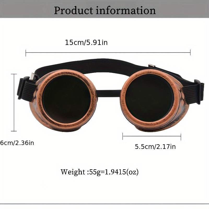 Steampunk Retro Goggles Costume Eyewear for Halloween Welding