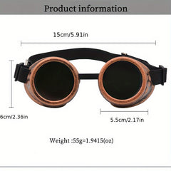 Steampunk Retro Goggles Costume Eyewear for Halloween Welding