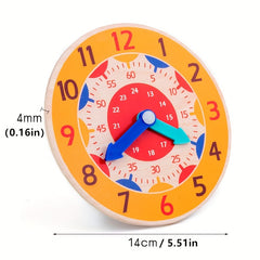Wooden Educational Clock Model Toy Children's Time Learning Gift