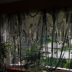 Spooky Creepy Cloth Fabric Halloween Decoration - 30x72inch Size