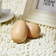 Wooden Egg Shakers Set Natural Finish Percussion Instruments