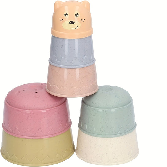 Kids' Bear Stacking Cups Set Family Beach Play Assorted Colors