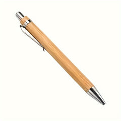 5pcs Bamboo Pens Natural Wood Press Ball Pen
