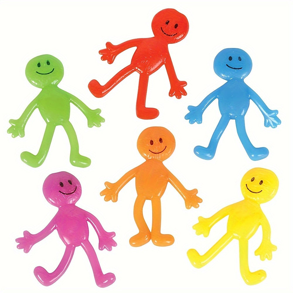 10pcs TPR Soft Rubber Stretchy Bendable Man Prize Box Toys