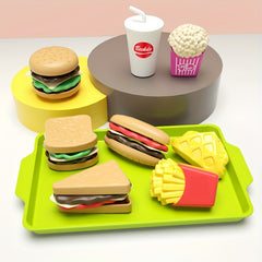 27pcs Play Kitchen Set with Realistic Food Toys for Kids