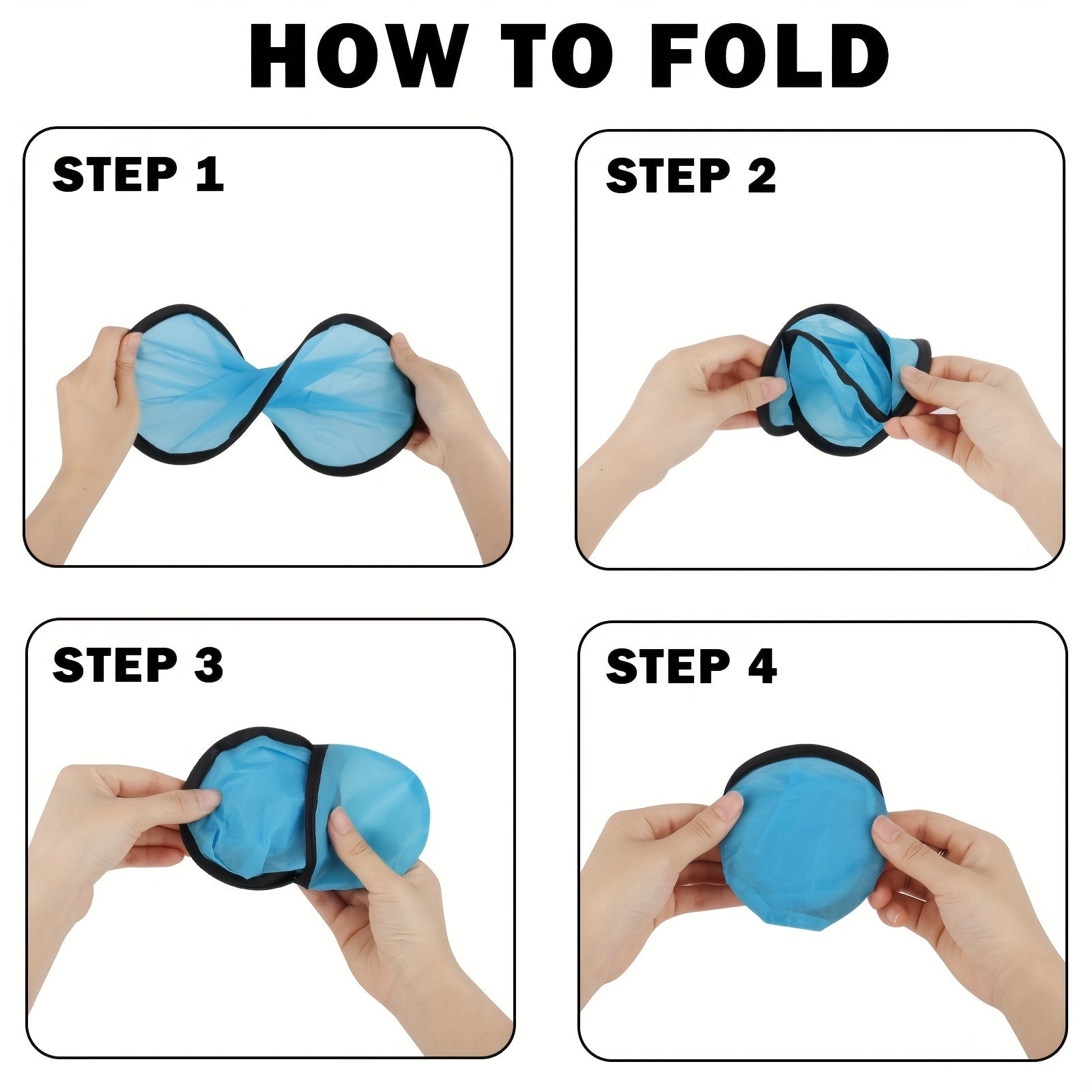 8pcs Nujoyco Foldable Fan & Flying Disc Set Lightweight Portable Hand Fans