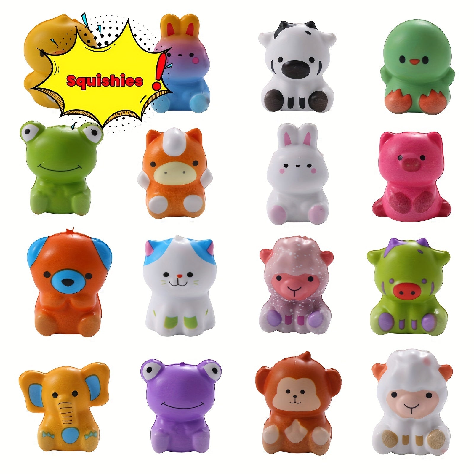 18Pcs Mini Animal Squishy Toys Party Favors Gift Game Prizes Toys