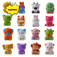 18Pcs Mini Animal Squishy Toys Party Favors Gift Game Prizes Toys