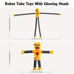 4pcs Pop Tube Sensory Toys Robot Tube, Suction Cup Robot Toys