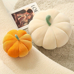 Molutian Fluffy 3D Pumpkin Plush Pillow for Halloween & Thanksgiving Decor
