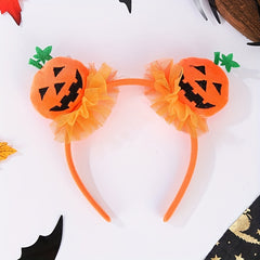 Halloween Pumpkin Headband with Tulle Accents