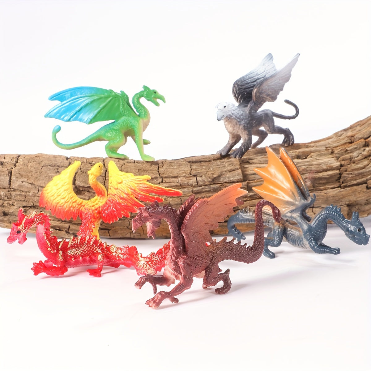 6 Pack Mini Mythical Creatures Plastic Figurines for Kids Party Favors