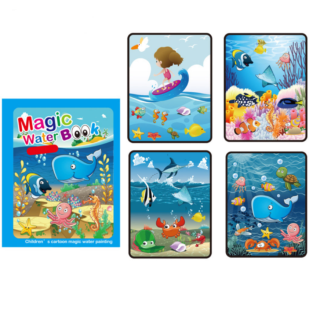 Magic Water Drawing Book Toy Reusable Water Drawing Book Magic Book