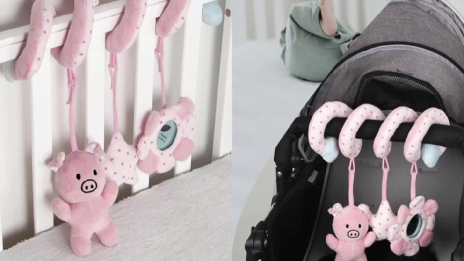 Car Seat Hanging Spiral Plush Toy for Crib