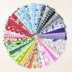 50pcs Floral Cotton Fabric Squares 10x10cm for DIY Crafts and Easter Surprise