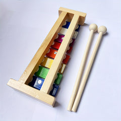 8 Tone Aluminum Xylophone Hand Played Percussion Instrument Ideal for Christmas