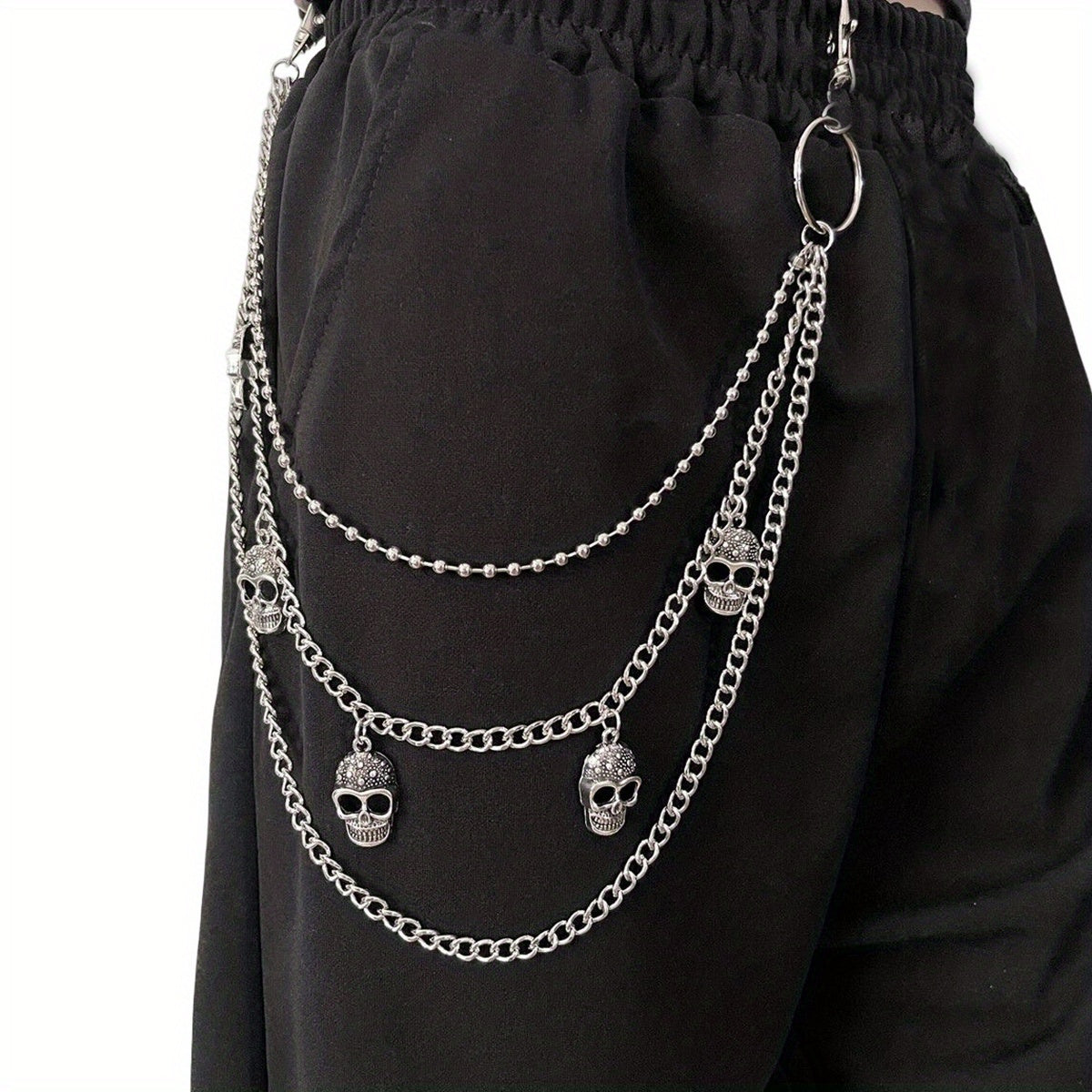 Skull Chains Men's Decorative Pant Chain Jeans Waist Chains