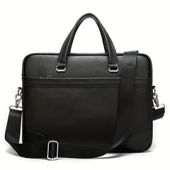 Men's Leather Laptop Tote Bag Shoulder Bag