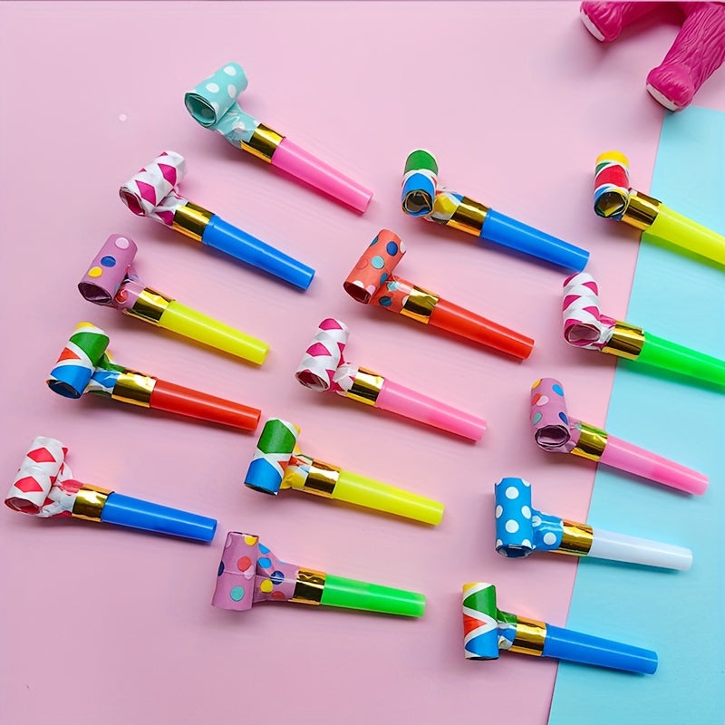 20pcs Colorful Blowing Whistle Horns For Adults Party Activities