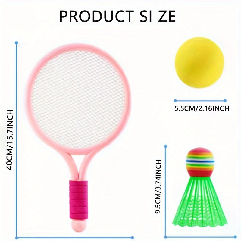 GIRLA Kids' Racket Set for Fun Indoor Outdoor Play with Ball