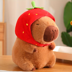 Capybara Plush with Strawberry Delight Ultra Soft Anime Stuffed Animal Toy