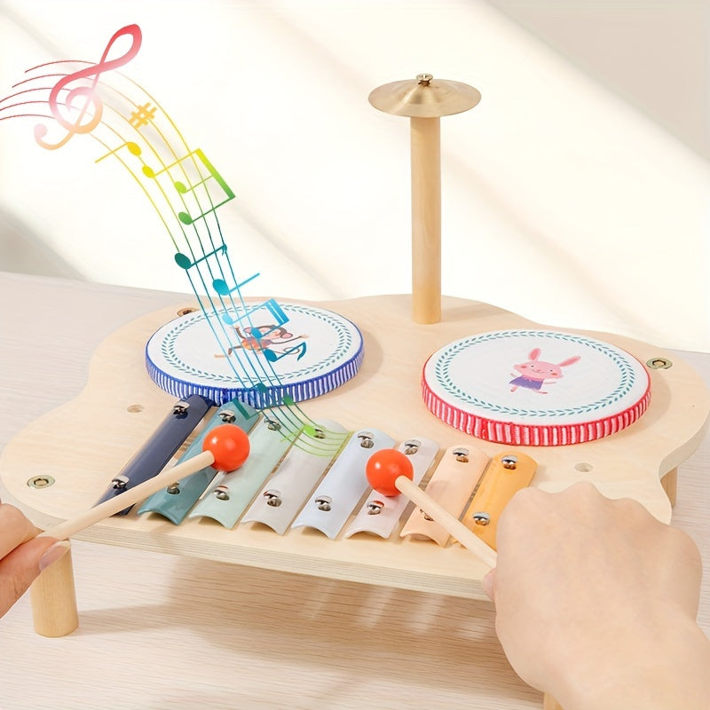 Kids' Drum Set with Xylophone and Cymbal