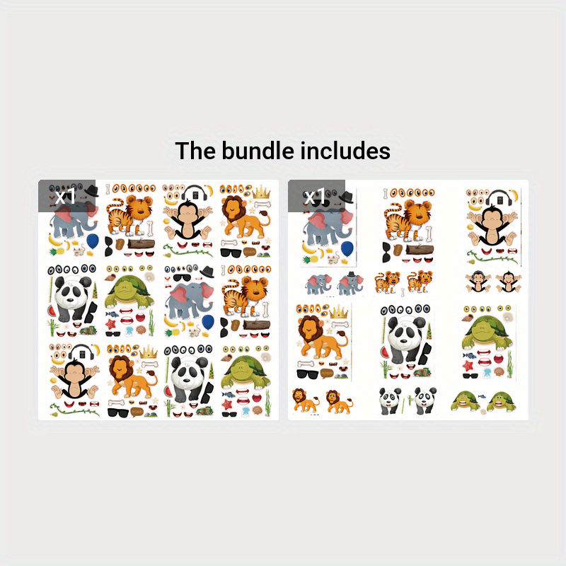 Whimsical Animal Stickers for DIY Decoration Arts & Crafts