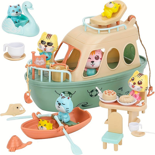 Pet Cat Toys Kitten Toy Playset Cat Toy Boat Pirate Party Favor