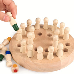 Wooden Memory Match Stick Chess Game Educational Puzzle for Kids & Adults