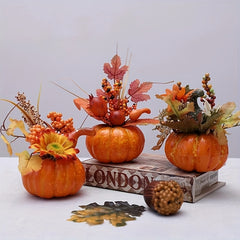 Halloween Artificial Pumpkin Decor, Foam Centerpiece for Home & Bar Decor